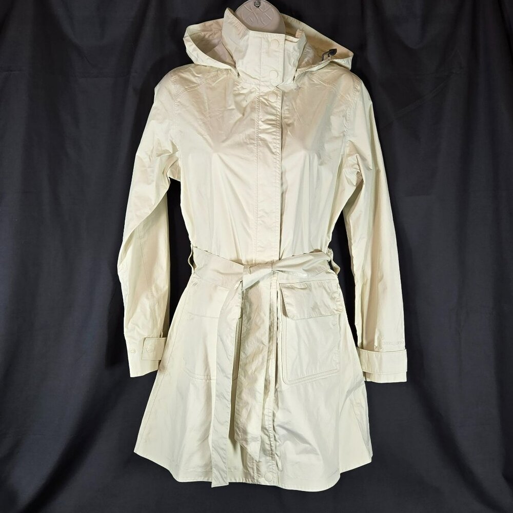 Patagonia Torrentshell Trench Coat Rain Jacket Style 27196 Womens XL Ivory White